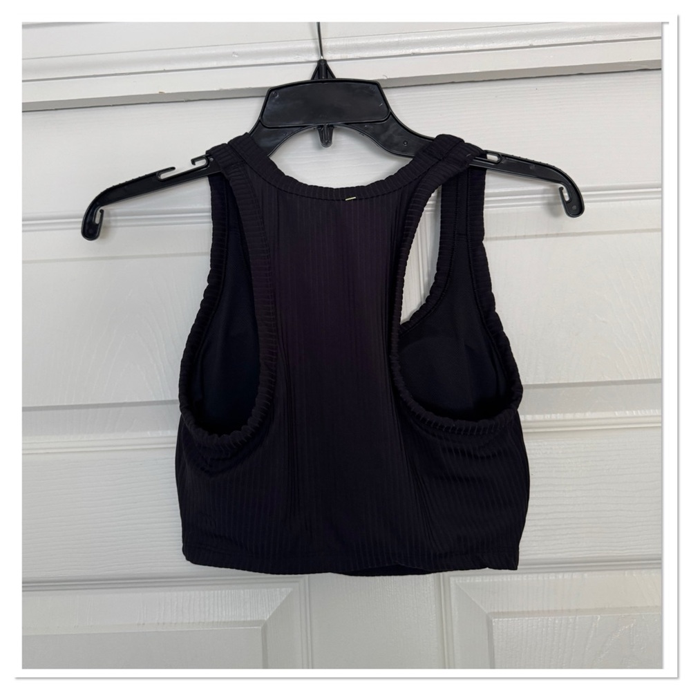 Women’s Light Support Rib Racerback Longline Sport All In Motion Black - Picture 3 of 4